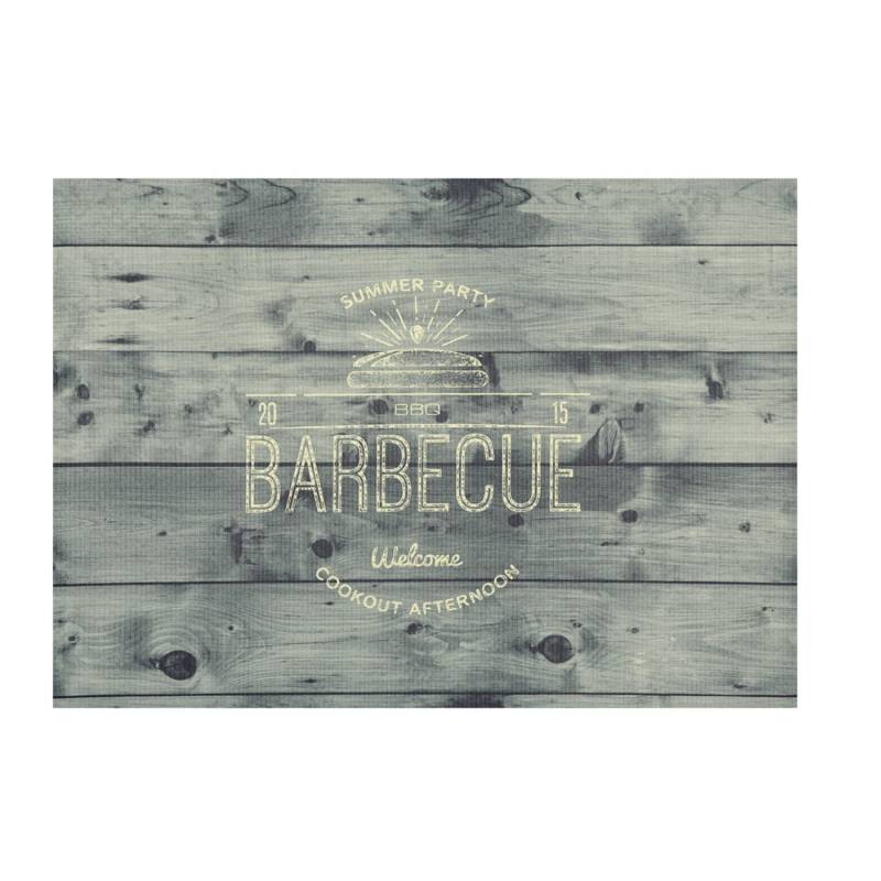 Peyer Syntex BBQ Grillmatte Barbecue Holz Optik Farbe Grau 75 x 120 cm von Peyer Syntex