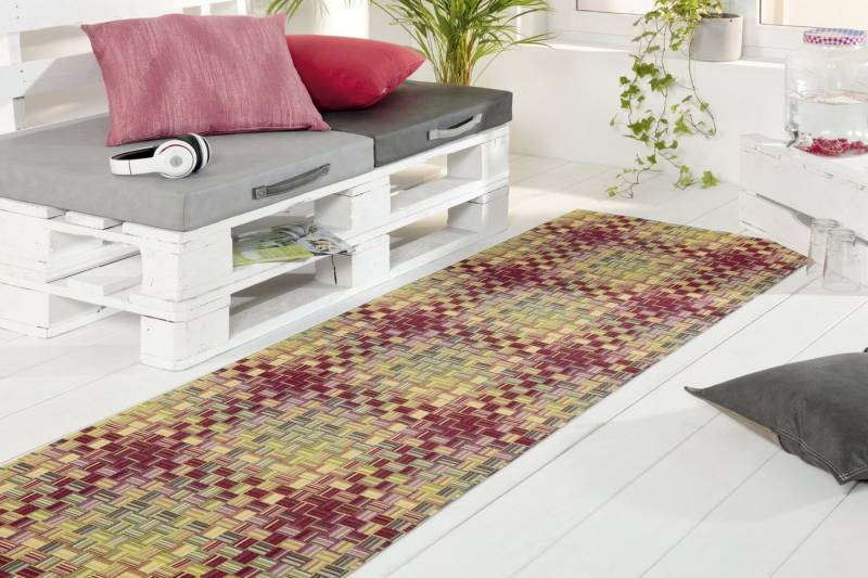 Peyer Syntex Designteppich 1 Mira Jacqu.Teppich Flechtgewebe bunt 80/200 cm, rechteckig von Peyer Syntex