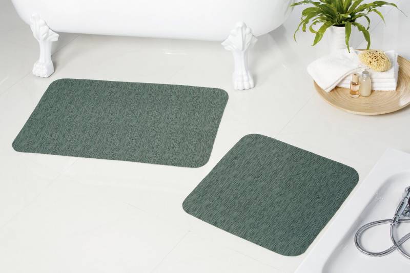 Peyer Syntex Designteppich 1 Mira Jacqu.Teppich uni Fb.grün 60/110 cm, rechteckig von Peyer Syntex