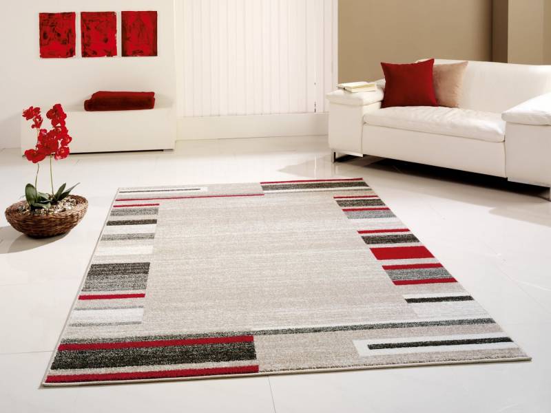 Peyer Syntex Designteppich 1 Teppich Amber 149 Bordüre beige-rot 240/330 cm, rechteckig von Peyer Syntex