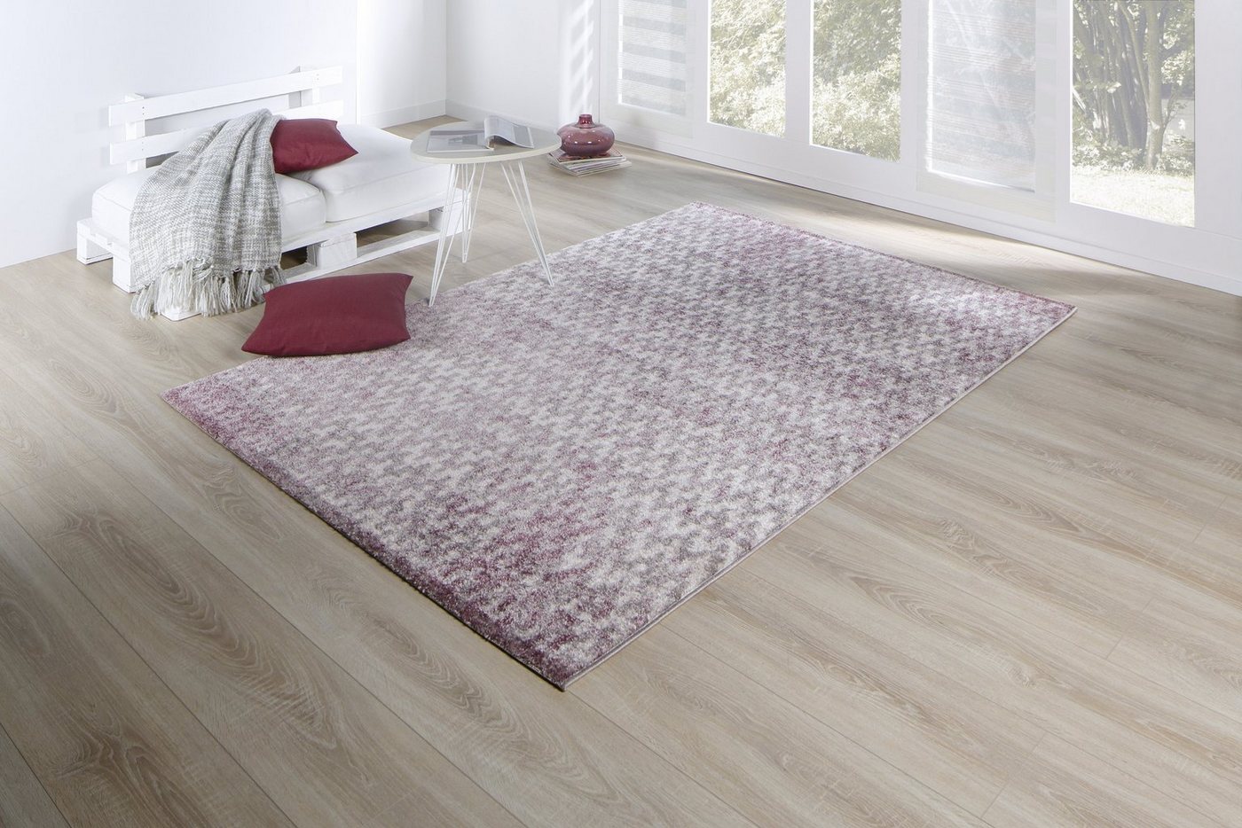 Peyer Syntex Designteppich Brücke Leonie Hahnentrittmuster Fb.rose 80/150 cm*, rechteckig Peyer Syntex Designteppich Brücke Leonie Hahnentrittmuster Fb.rose 80/150 cm*, rechteckig von Peyer Syntex