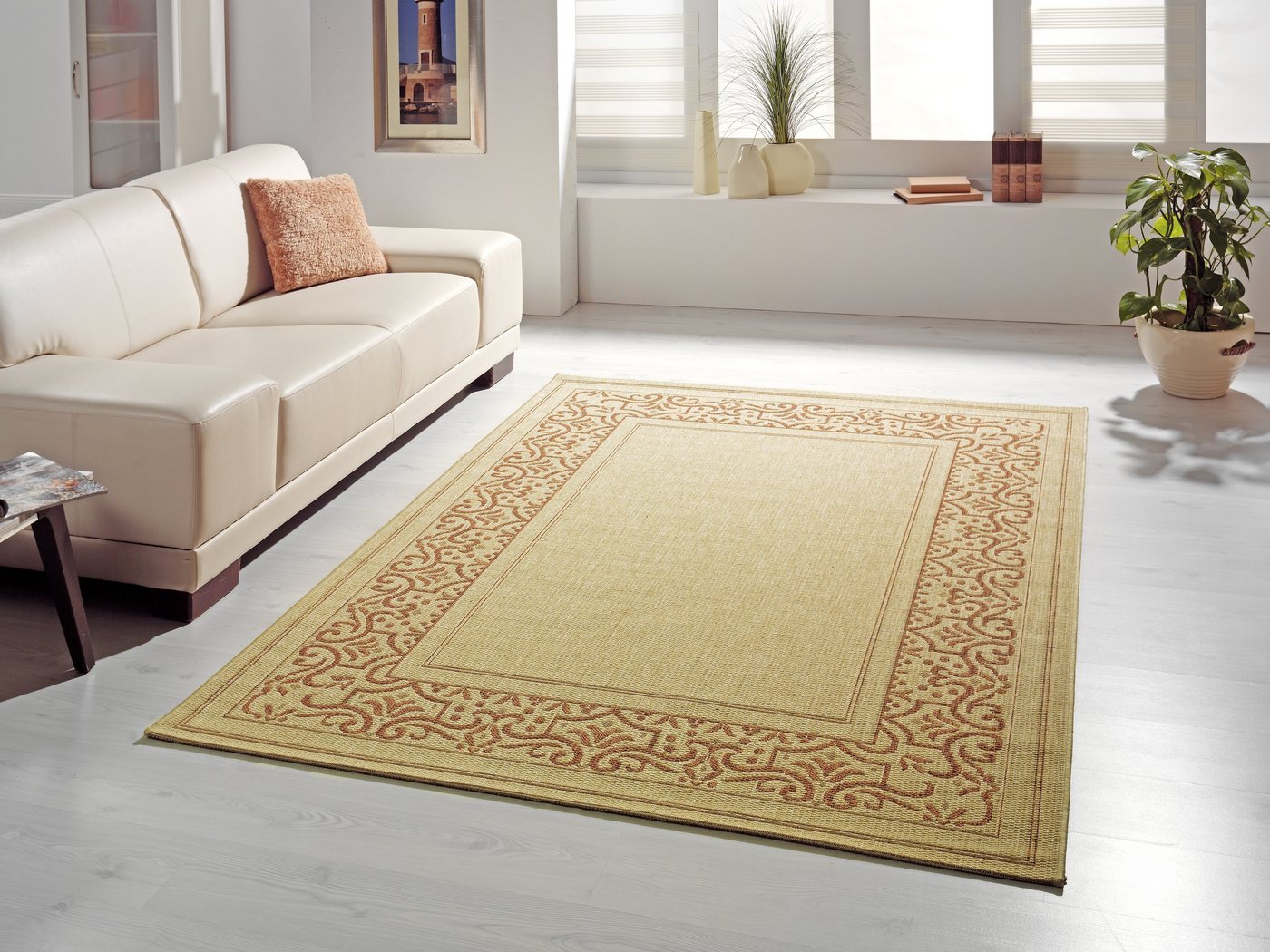 Peyer Syntex Designteppich Teppich Clara 62441 Bordüre Fb.336212-terra 160/230 cm*, rechteckig Peyer Syntex Designteppich Teppich Clara 62441 Bordüre Fb.336212-terra 160/230 cm*, rechteckig von Peyer Syntex