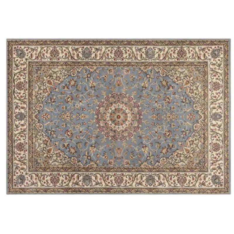 Peyer Syntex Klassischer Kurzflor Teppich Amina Medaillon 27008 Farbe Blau 240 x 320 cm von Peyer Syntex