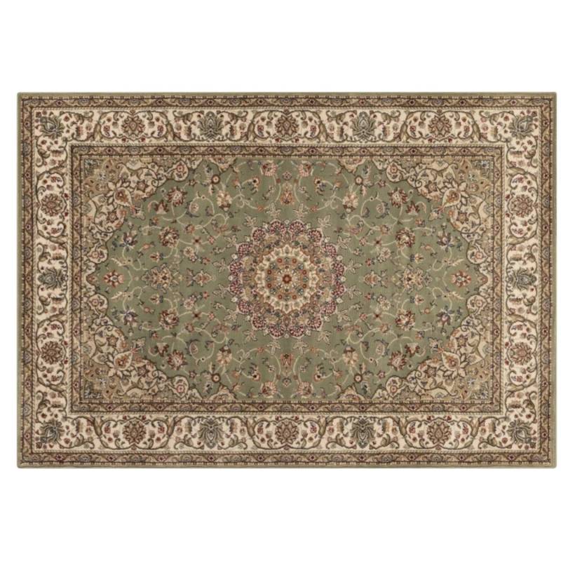 Peyer Syntex Klassischer Kurzflor Teppich Amina Medaillon 27008 Farbe Grün 80 x 150 cm von Peyer Syntex