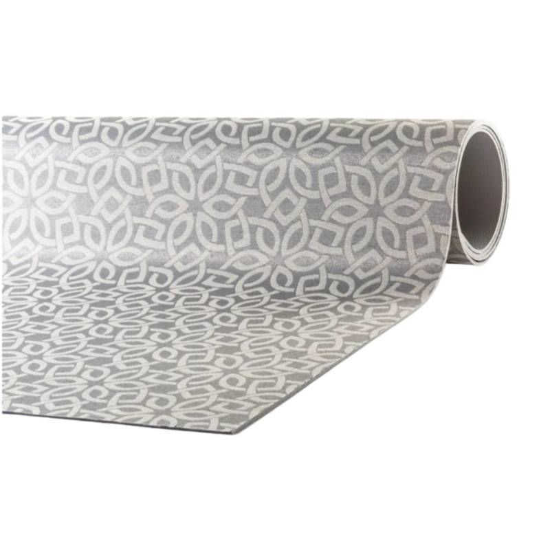 Peyer Syntex Mira Jacquard Teppich Blume Allover Farbe Hellgrau 65 x 180 cm von Peyer Syntex