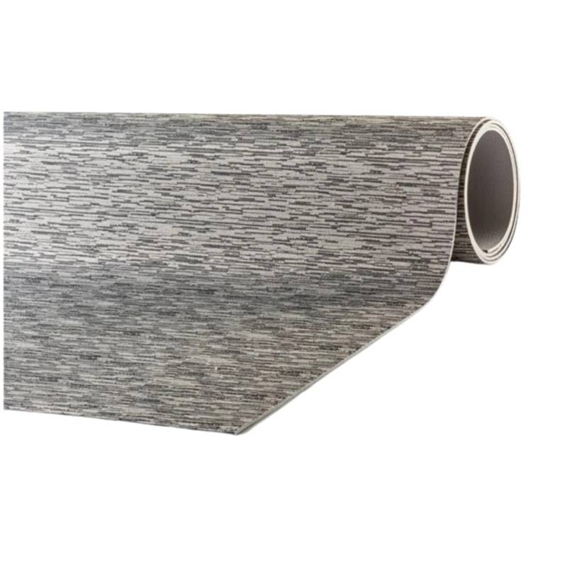 Peyer Syntex Mira Jacquard Teppich Uni Farbe Grau 80 x 200 cm von Peyer Syntex
