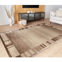 Moderner Kurzflor Teppich Daffi/Ylva 13056-120 Farbe Braun 67 x 135 cm von Peyer Syntex