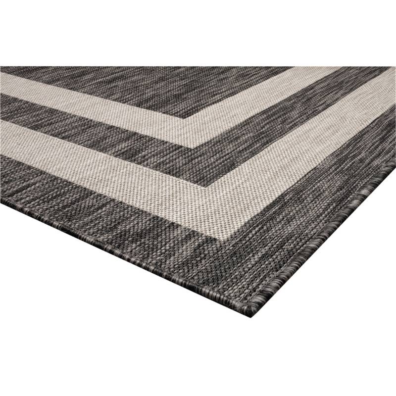 Peyer Syntex Teppich Terrace Bordüre Pflegeleicht Farbe Anthrazit 160 x 230 cm von Peyer Syntex