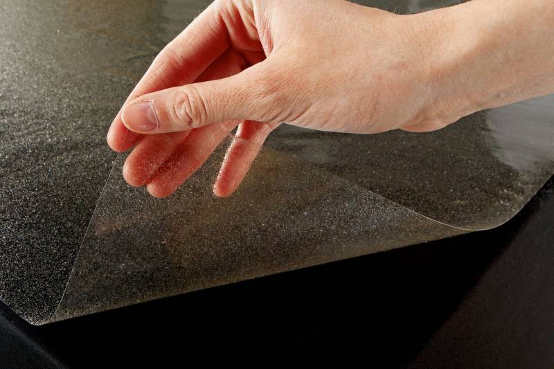 Peyer Syntex Tischdecke Glasklarschutzfolien mit Glitter, mit Metallic-Farbpigmenten, Metallic-Farbpigmente von Peyer Syntex