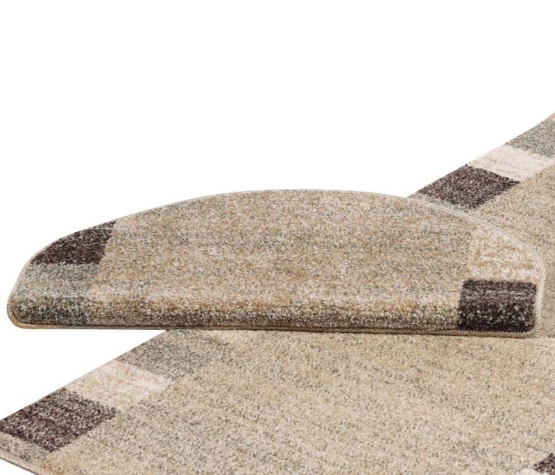 Peyer Syntex Stufenmatte Stufenmatten modern Design, 5 Stück, halbrund, Höhe: 3.5 mm, mit Bordüre Stufenmatte pflegeleicht modern design von Peyer Syntex