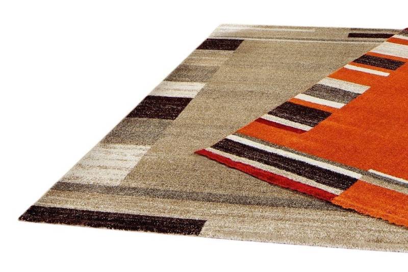 Peyer Syntex Teppich Teppich modern Design, beige-grau, Rechteckig, Höhe: 8 mm, Bordüre, pflegeleicht, Wohnzimmer, Esszimmer, Flur, Diele von Peyer Syntex