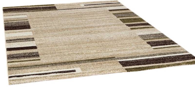 Peyer Syntex Teppich Teppich modern Design, beige-grün, Rechteckig, Höhe: 8 mm, Bordüre, pflegeleicht, rechteckig, beige-grün, modern, Wohnzimmer von Peyer Syntex
