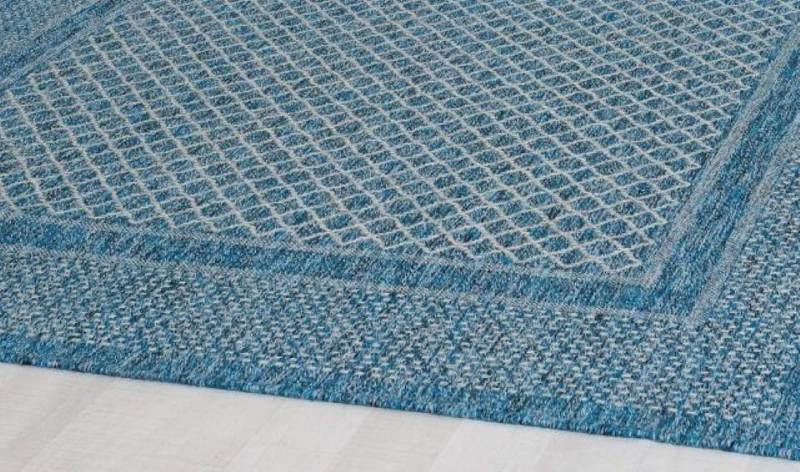 Peyer Syntex Teppich Teppich modern Design, blau, Rechteckig, Höhe: 5 mm, Flachgewebe rechteckig von Peyer Syntex