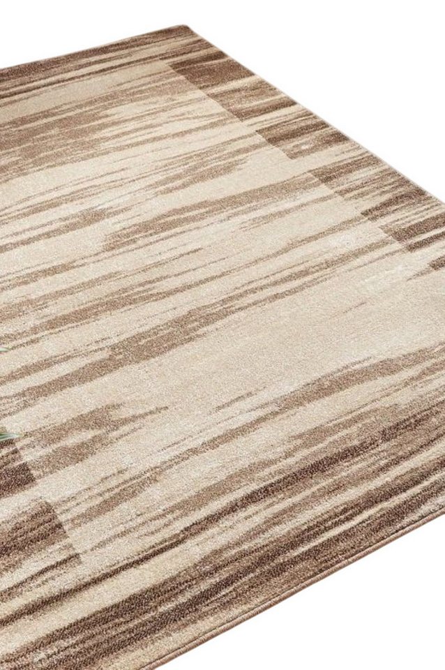 Peyer Syntex Teppich Teppich modern Design, braun, Rechteckig, Höhe: 8 mm, mit Bordüre gestreift von Peyer Syntex