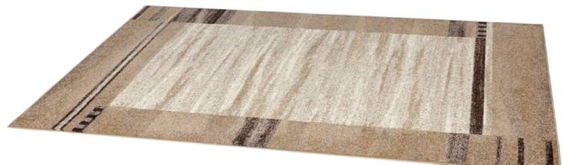 Peyer Syntex Teppich Teppich modern Design, braun, Rechteckig, Höhe: 9 mm, Bordüre, pflegeleicht, rechteckig, braun, modern, Wohnzimmer, Flur von Peyer Syntex
