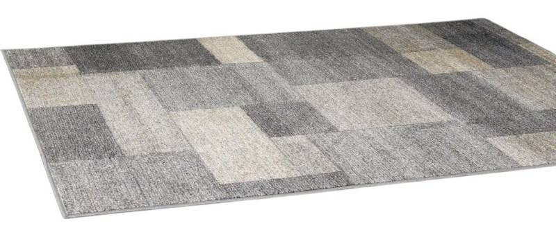 Peyer Syntex Teppich Teppich modern Design, grau, Rechteckig, Höhe: 8 mm, Karo Design rechteckig von Peyer Syntex