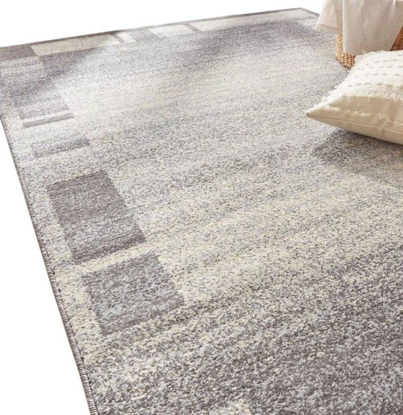 Peyer Syntex Teppich Teppich modern Design, grau, Rechteckig, Höhe: 8 mm, mit Bordüre meliert von Peyer Syntex