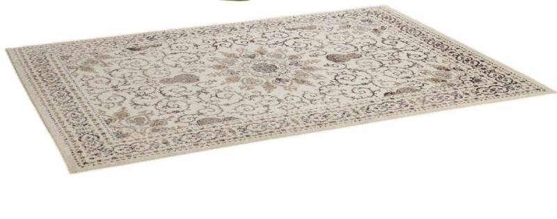 Peyer Syntex Teppich Teppich modern Design, grau, Rechteckig, Höhe: 9 mm, orientalisch Medaillon Wohnzimmer floral geblümt von Peyer Syntex