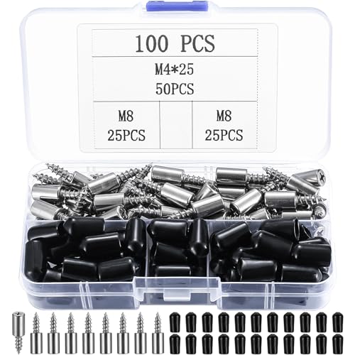 100 Stk Regalbodenträger, Selbstschneidende integrierte Schraubenlaminathalterung, 50 Regalträger Einlegeboden Regalstifte Regalstützen Halter mit 50 Gummischutz für Regale Möbel Schränke von Peygre