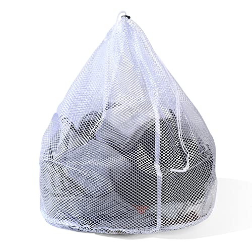 Peygre Netz-Wäschesack, Kordelzug, 60 x 80 cm, weiß, Polyester, Kleidung, Bettwäsche, Vorhang, große Wäschesäcke Peygre Netz-Wäschesack, Kordelzug, 60 x 80 cm, weiß, Polyester, Kleidung, Bettwäsche, Vorhang, große Wäschesäcke von Peygre