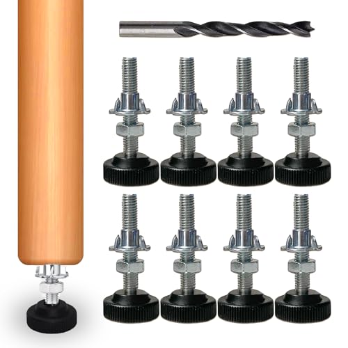 Verstellbare Füße für Möbel, robuste Nivellierfüße mit M8-Schrauben für Sofa, Stuhl, Schreibtisch und Schrank, 8 Stück von Peysaitr
