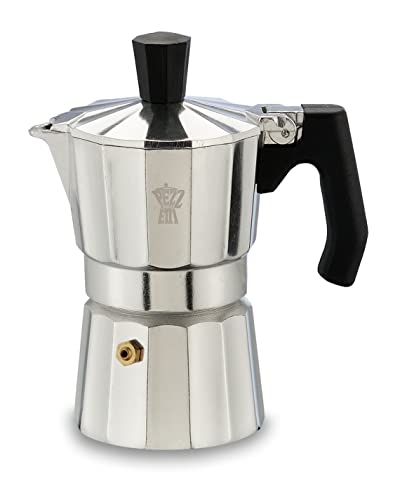 Pezzetti, Luxexpress Kaffeemaschine, 1 Tasse aus Aluminium, ergonomisch, hitzebeständig, für Gas, Elektro- und Glaskeramik von Pezzetti