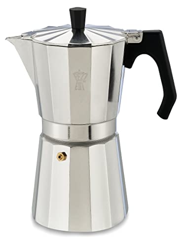 Pezzetti, Luxexpress Kaffeemaschine mit 9 Tassen aus Aluminium, ergonomischer, hitzebeständiger Griff, für Gas, Elektrische und Glaskeramik von Pezzetti