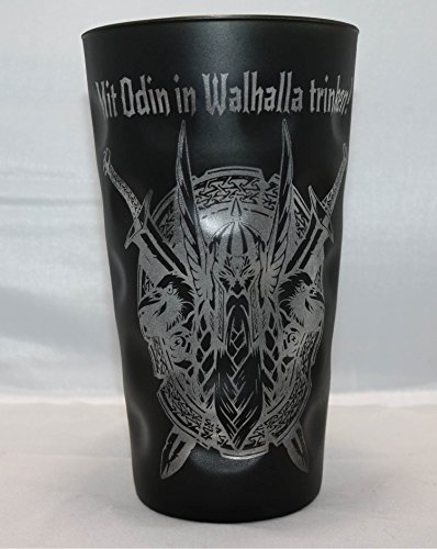 Pfälzisch.com Dubbeglas mit großer Odin Gravur (Mit Odin in Walhalla Trinken) von Pfälzisch.com