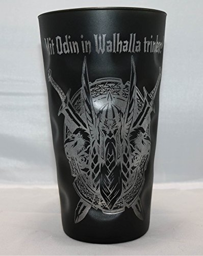 Dubbeglas mit großer Odin Gravur (Mit Odin in Walhalla trinken) von Pfälzisch.com