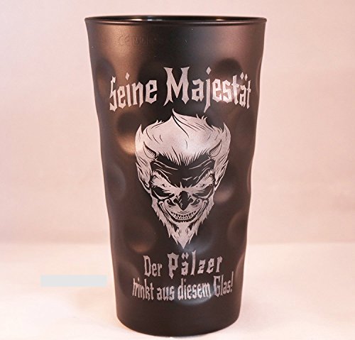 Pfälzisch.com Dubbeglas schwarz graviert mit Text und Bild (Dubbeglas-Shop) von Pfälzisch.com