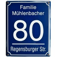 Hausnummernschild Format 200 X 250 Mm - Hausnummer Emaille Keramik Wetterfest Türschild. J.pfaffenzeller von PfaffenzellerEmaille