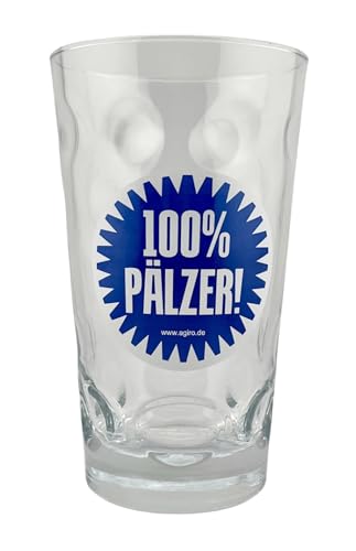 100% Pälzer! Dubbeglas 0,5 L - Das Schorleglas für einen echten Pfälzer von Pfalz Schorle Edition