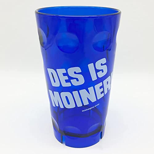 DES IS MOINER! Dubbebecher 0,5 (Blau) Liter aus Plastik - Pfälzer Dubbeglas aus Kunststoff (Polycarbonat) von Pfalz Schorle Edition