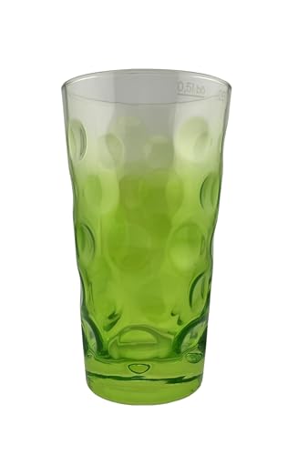 Grün Farbiges Dubbeglas 0,5 L (3/4 Farbverlauf) Bunte Dubbegläser aus der Pfalz für Weinschorle, Schorleglas, Weinglas (Dubbeglas-Shop) von Pfalz Schorle Edition