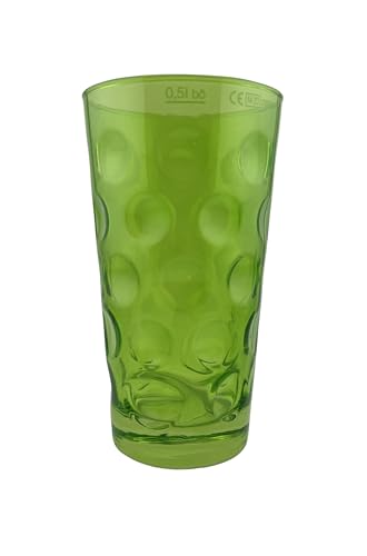 Grün Farbiges Dubbeglas 0,5 L (ganz gefärbt) Bunte Dubbegläser aus der Pfalz für Weinschorle, Schorleglas, Weinglas (Dubbeglas-Shop) von Pfalz Schorle Edition