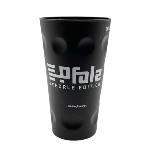 Pfalz Schorle Edition Dubbeglas 0,5 L - Schorleglas für eine echte Pfälzer Schorle (Dubbeglas-Shop) (schwarz (Aufdruck weiß)) von Pfalz Schorle Edition