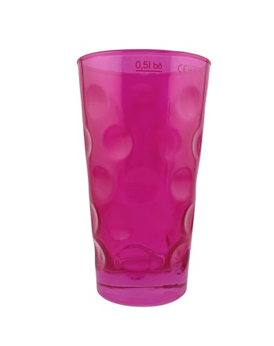 Pink Farbiges Dubbeglas 0,5 L (ganz gefärbt) Bunte Dubbegläser aus der Pfalz für Weinschorle, Schorleglas, Weinglas (Dubbeglas-Shop) von Pfalz Schorle Edition