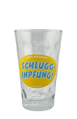 SCHLUGGIMPFUNG Dubbeglas 0,25 L - Das Schorleglas für eine kleine Pfälzer Schorle (100% Pälzer) Schluckimpfung von Pfalz Schorle Edition