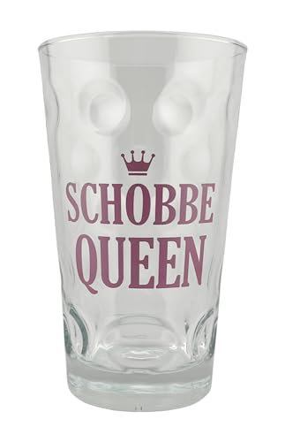 Schobbe Queen Dubbeglas 0,5 L (Klar) - Pfalz Weinglas und Schoppenglas für eine Pfälzer Schorle Queen von Pfalz Schorle Edition