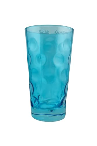 Türkis farbiges Dubbeglas 0,5 L (ganz gefärbt) Bunte Dubbegläser aus der Pfalz für Weinschorle, Schorleglas, Weinglas (Dubbeglas-Shop) … von Pfalz Schorle Edition