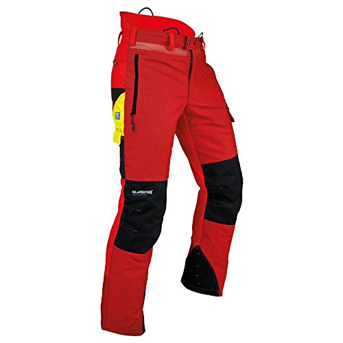 Pfanner 101761/2XL Schnittschutzhose "Ventilation" Größe XXL in rot/schwarz von FORMAT