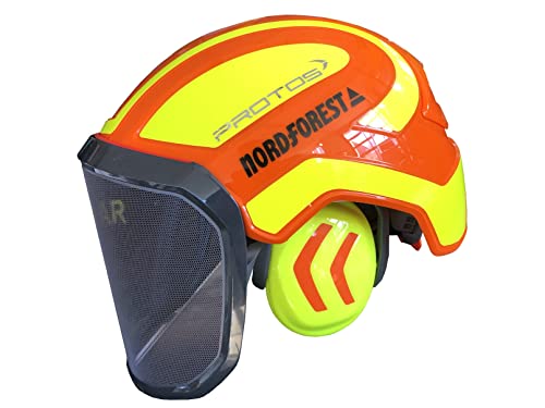 Pfanner Protos Forsthelm Kopfschutz-Kombination Integral Forest orange Neongelb 0423 6390 von Pfanner