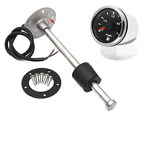 Kraftstoff-Sendeeinheit, 52 mm Wasser-/Kraftstoffstandsanzeige mit 150 mm, 200 mm, 250 mm, 300 mm, 400 mm Kraftstoffstandsensor, 0–190 Ohm, Kraftstoffstandsanzeige für Öl-/Flüssigkeitstank (rmy grün Kraftstoff-Sendeeinheit, 52 mm Wasser-/Kraftstoffstandsanzeige mit 150 mm, 200 mm, 250 mm, 300 mm, 400 mm Kraftstoffstandsensor, 0–190 Ohm, Kraftstoffstandsanzeige für Öl-/Flüssigkeitstank (rmy grün von Pfeilzieher