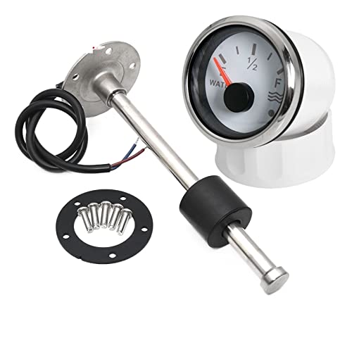 Kraftstoff-Sendeeinheit, rote Hintergrundbeleuchtung, Wasserstandsanzeige, 52 mm, mit Wasserstandssensor, 150 mm, 200 mm, 225 mm, 250 mm, 300 mm, Wassertank-Füllstandsanzeige für Boote (Messgerät x Kraftstoff-Sendeeinheit, rote Hintergrundbeleuchtung, Wasserstandsanzeige, 52 mm, mit Wasserstandssensor, 150 mm, 200 mm, 225 mm, 250 mm, 300 mm, Wassertank-Füllstandsanzeige für Boote (Messgerät x von Pfeilzieher