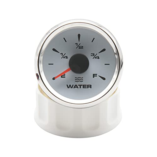 Kraftstoffsendeeinheit, 52 mm Kraftstoffstand, Wasserstandsanzeige, Kraftstofftank-Füllstandsanzeige für Marineboot, Auto, LKW, Yacht, 9–32 V Kraftstoffstandsanzeige, 8 Farben (WaterLevelGauge WS) von Pfeilzieher