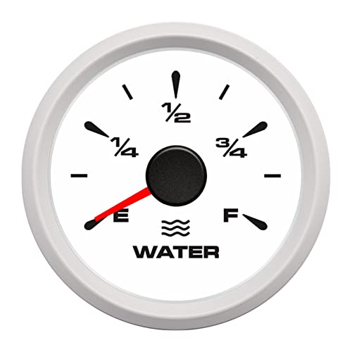 Kraftstoffsendeeinheit, 52 mm Kraftstoffstand, Wasserstandsanzeige, Kraftstofftank-Füllstandsanzeige für Marineboot, Auto, LKW, Yacht, 9–32 V Kraftstoffstandsanzeige, 8 Farben (WaterLevelGauge WW) von Pfeilzieher