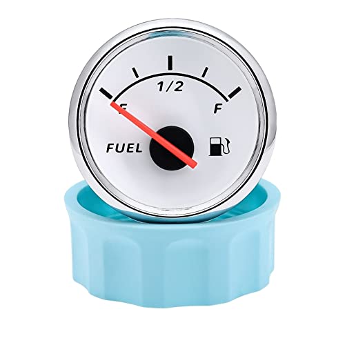 Pfeilzieher Kraftstoff-Sendeeinheit, 52 mm, Kraftstoffstandsanzeige mit roter Hintergrundbeleuchtung, 0–190 Ohm, Öltank-Füllstandsanzeige für Boot, Auto, Wohnmobil, Yacht, 12 V/24 V (WS Fuel New) von Pfeilzieher