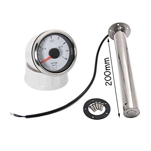 Pfeilzieher Kraftstoff-Sendeeinheit, 7 Farben, 52 mm, Wasser-Sendeeinheit, Abwasser-Füllstandsmesser, Sensor, Boots-, Auto-, Wohnmobil-Füllstandsanzeige (200 mm, 0–190 Ohm) von Pfeilzieher