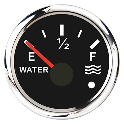 Pfeilzieher Kraftstoffsendeeinheit, 52 mm Digitale Wasserstandsanzeige, 240~33 Ohm, Wassertank-Füllstandsanzeige, 0~190 Ohm, Zeiger, Wasserstandsmesser, 9~32 V, für Autoboote(D) von Pfeilzieher