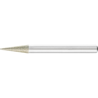 Diamant-Schleifstift Spitzkegel Ø6x15° SchaftØ6 mm D126 (mit.) zum Anfasen/Entgraten/Senken von Pferd